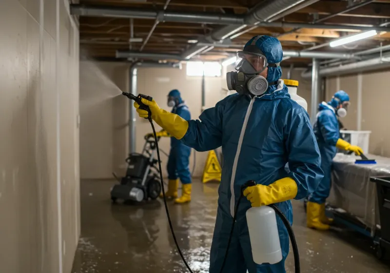 Basement Sanitization and Antimicrobial Treatment process in Greene County, NC