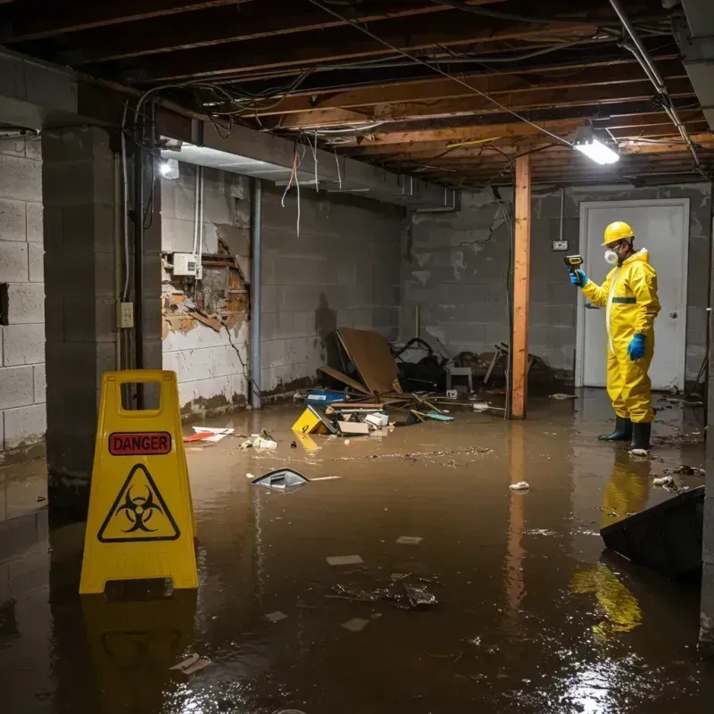 Flooded Basement Electrical Hazard in Greene County, NC Property