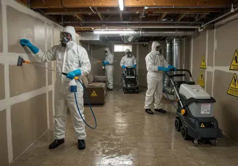 Basement Moisture Removal and Structural Drying process in Greene County, NC